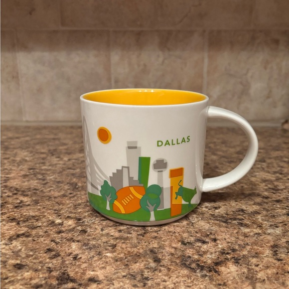 Starbucks Dallas Mug with Yellow Interior - Picture 1 of 1